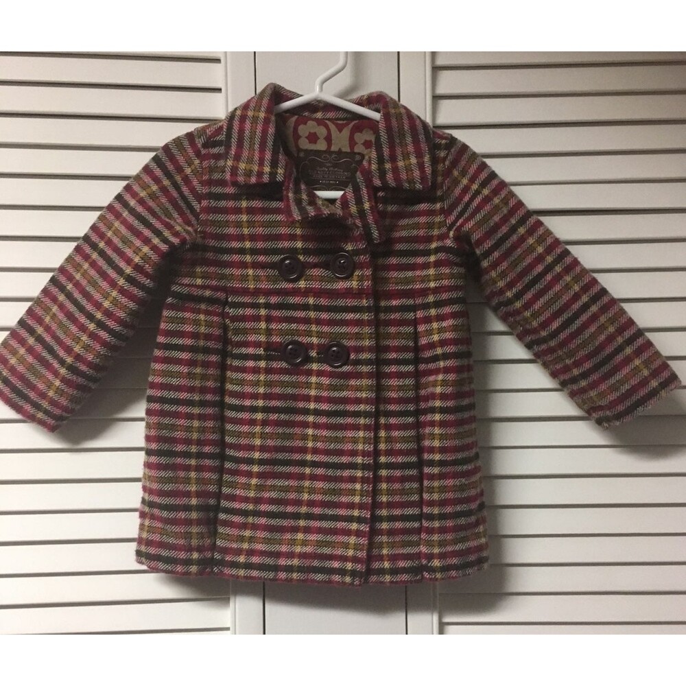 Old navy 18-24M plaid pea Coat